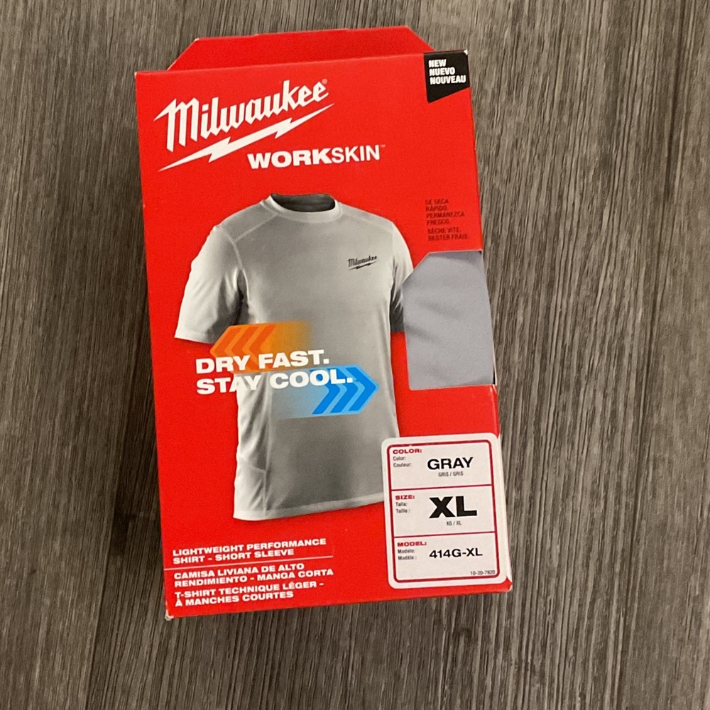 Milwaukee Gray Workskin Performance Shirt XL